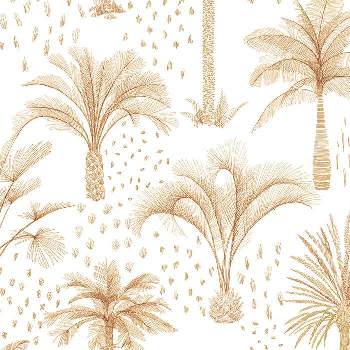 Bronzed Palms Removable Wallpaper