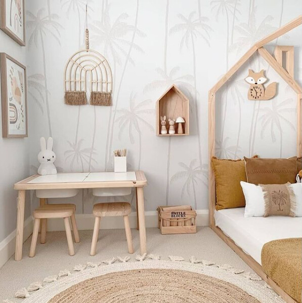 Neutral Palms Removable Wallpaper