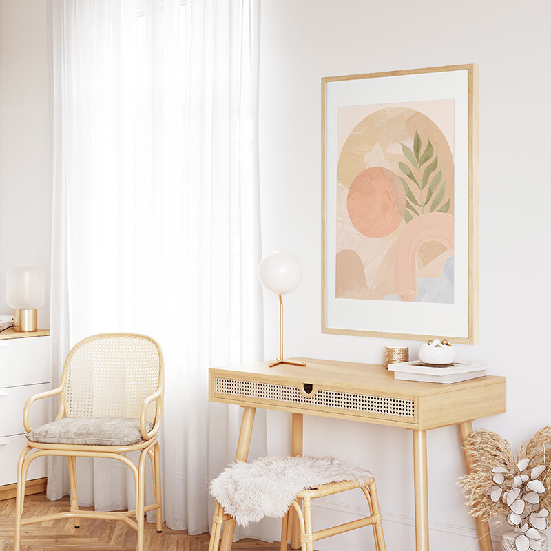 pictured white Kmart style mat board
