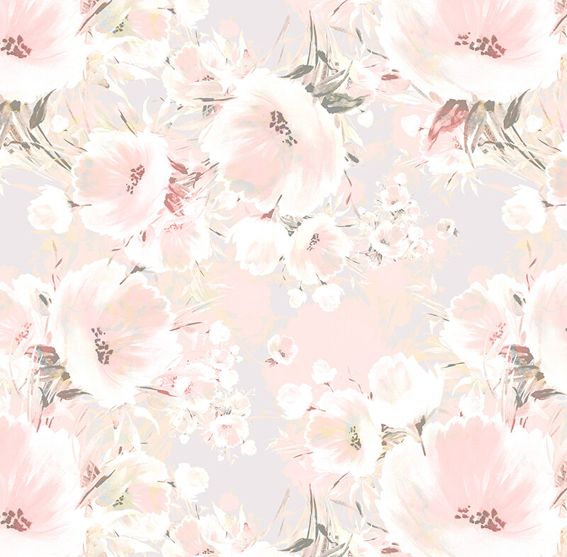 Blush Floral Bouquet Removable Wallpaper
