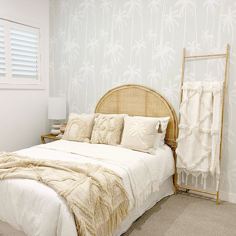 Seamist Sage Palms (inverted colour) Removable Wallpaper