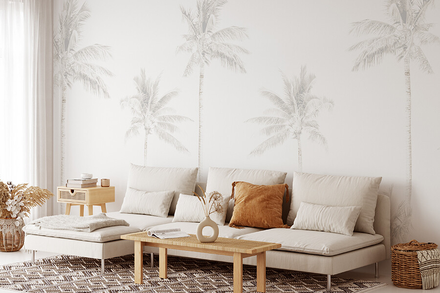 Faded Palms Removable Wallpaper