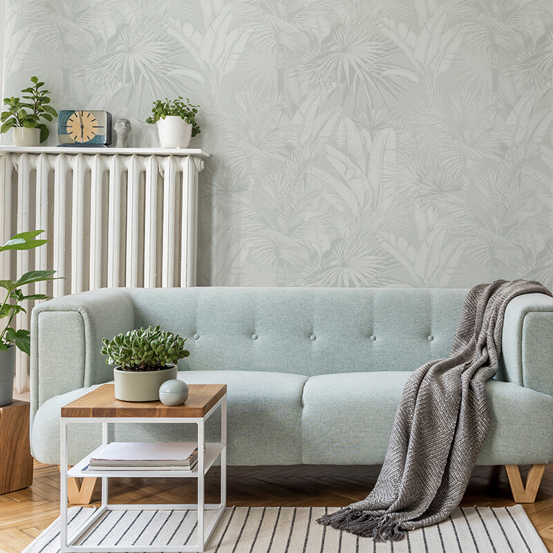 Luxe Palms - Pale Sage Removable Wallpaper
