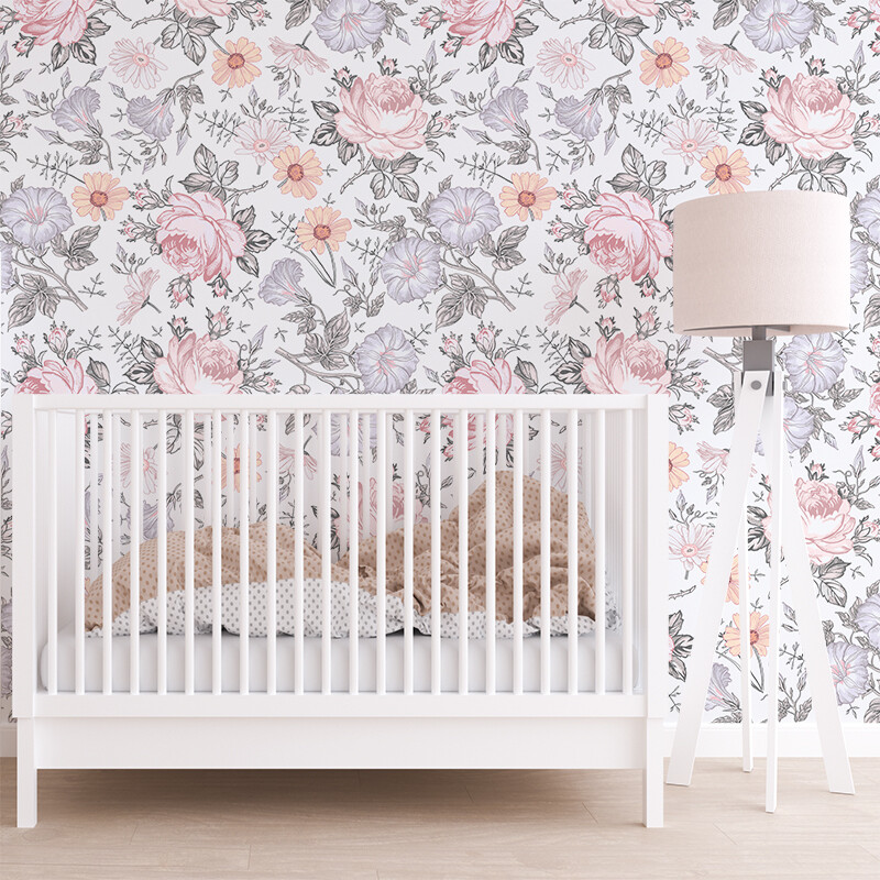 Maddie Lilac & Pink Removable Wallpaper