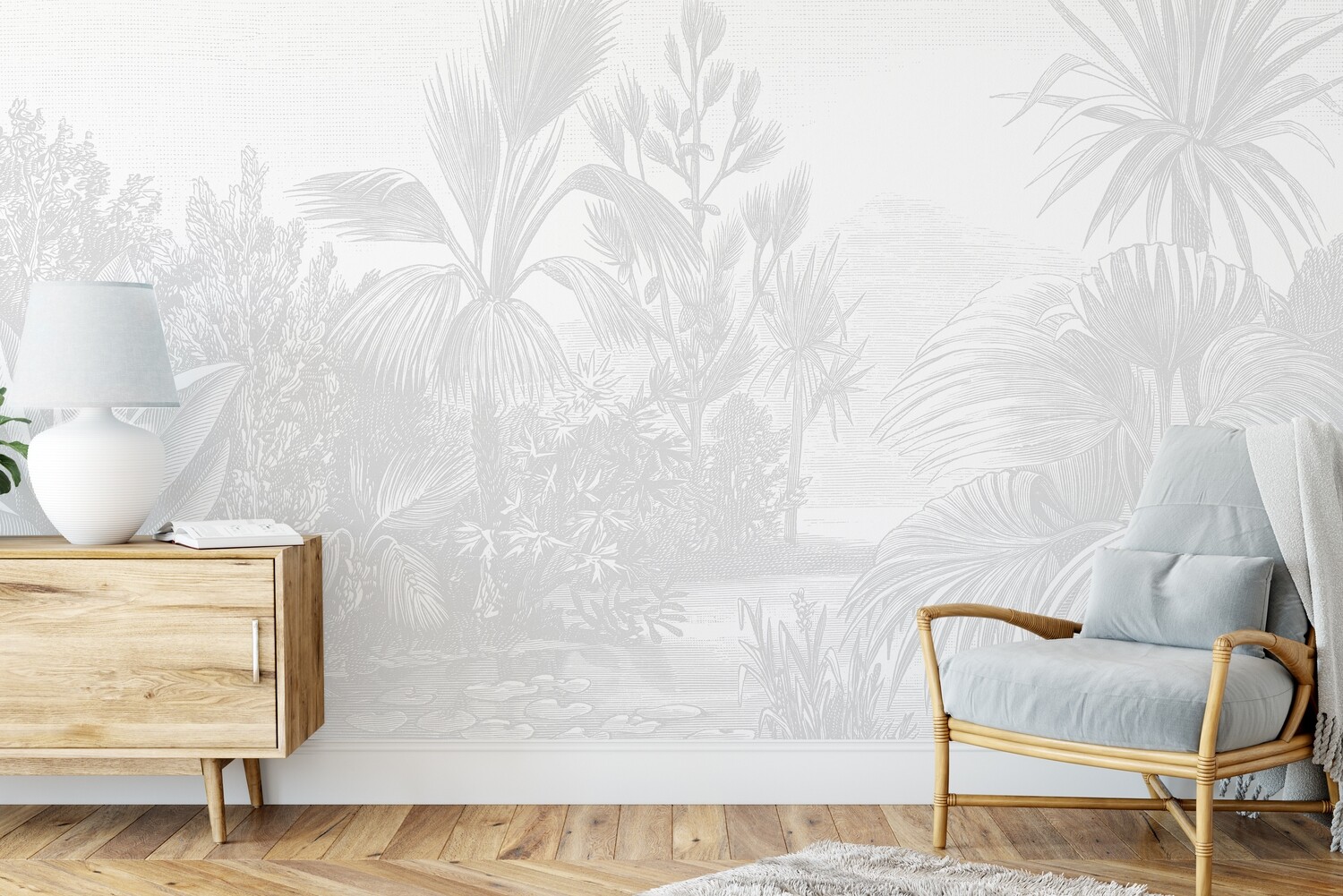 Vintage Tropical Removable Wallpaper (colour options)