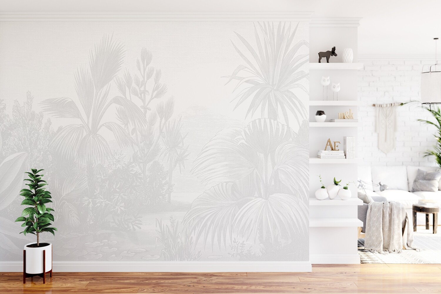 Vintage Tropical Removable Wallpaper (colour options)