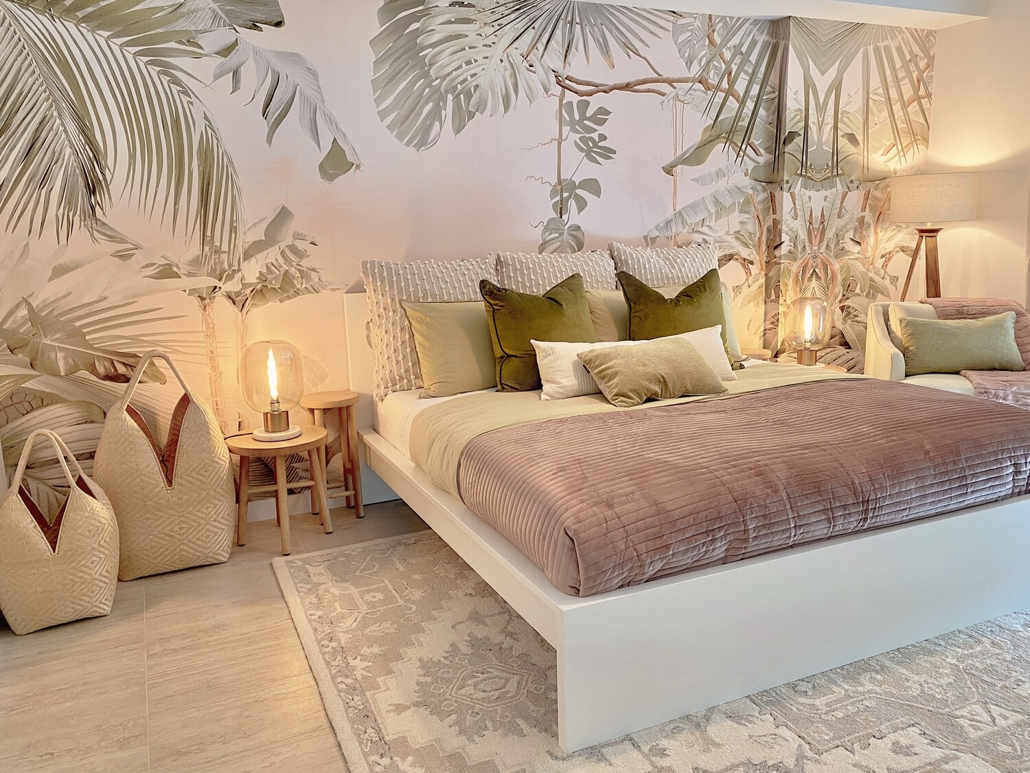 Blush Jungle Mural