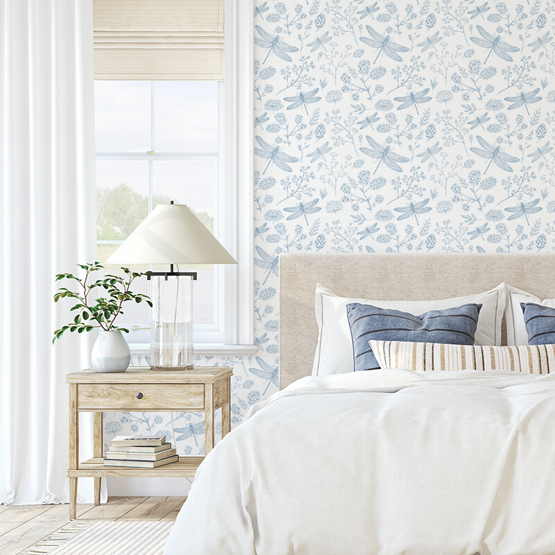 Dragonfly Meadow Removable Wallpaper (colour options)