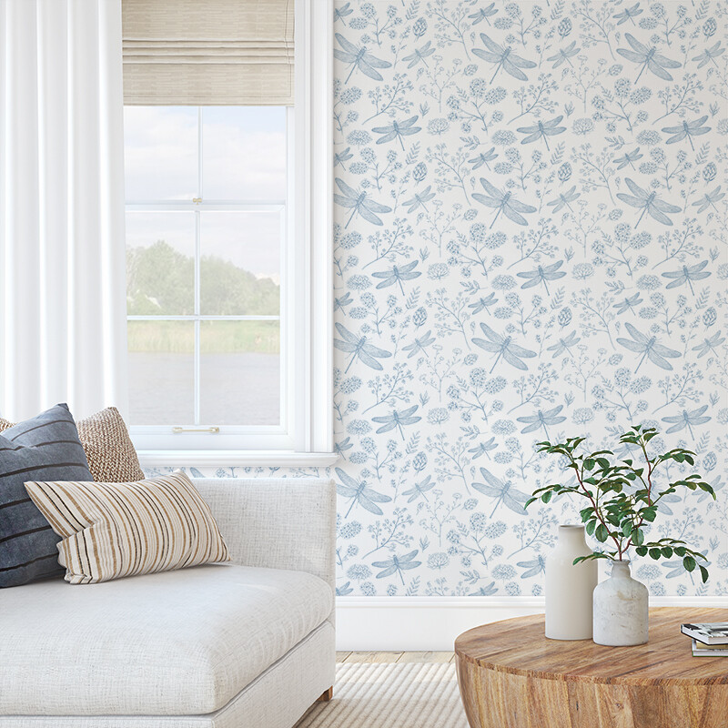 Dragonfly Meadow Removable Wallpaper (colour options)