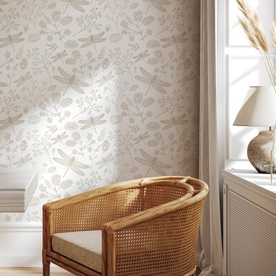 Dragonfly Meadow Removable Wallpaper (colour options)