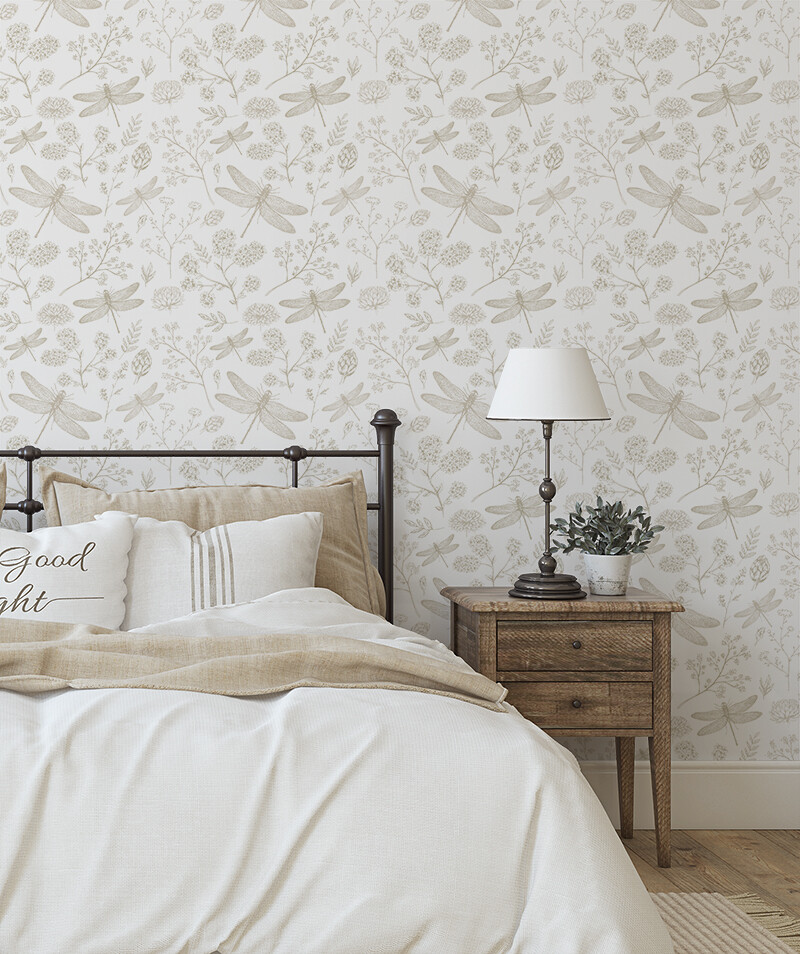 Dragonfly Meadow Removable Wallpaper (colour options)