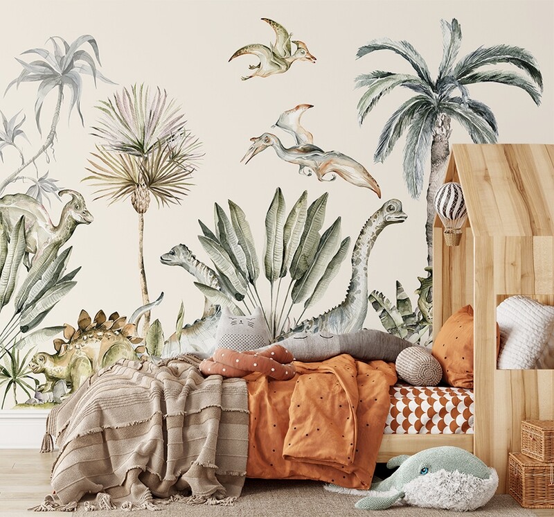 Dino Jungle Removable Wallpaper Mural