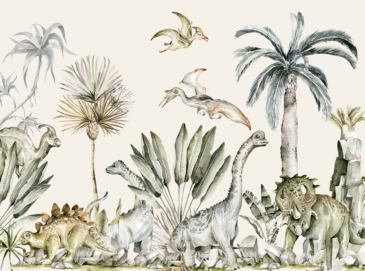 Dino Jungle Removable Wallpaper Mural