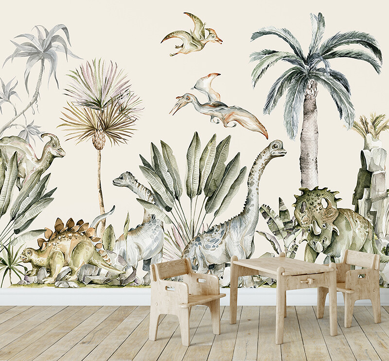 Dino Jungle Removable Wallpaper Mural