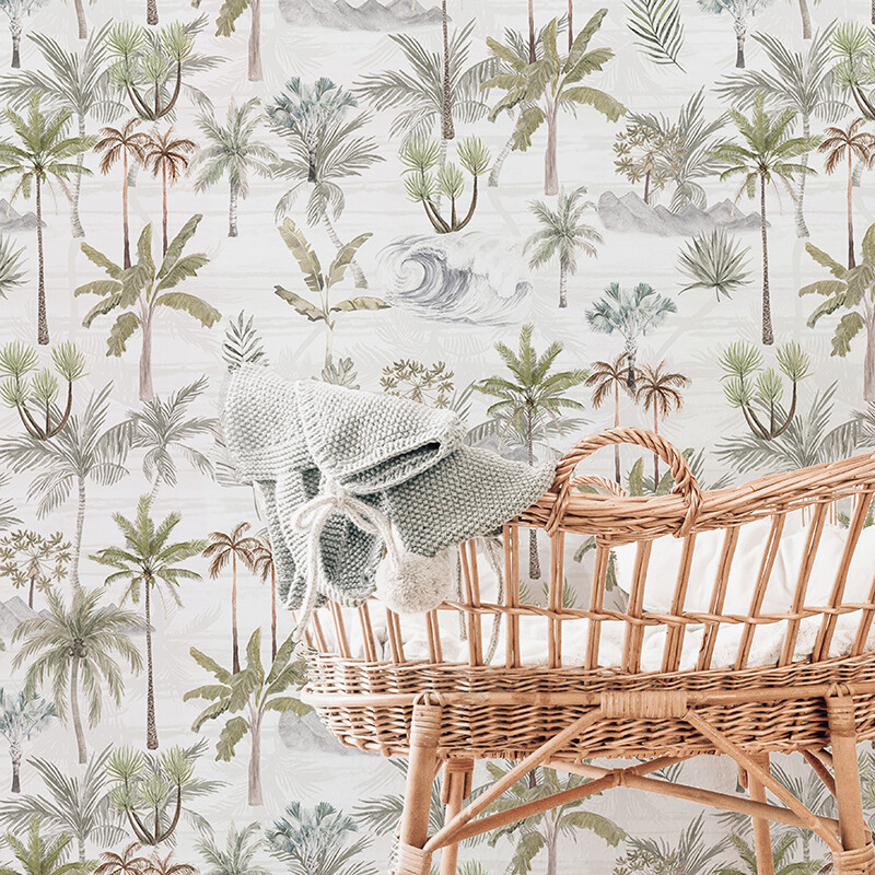Aloha Palms Removable Wallpaper