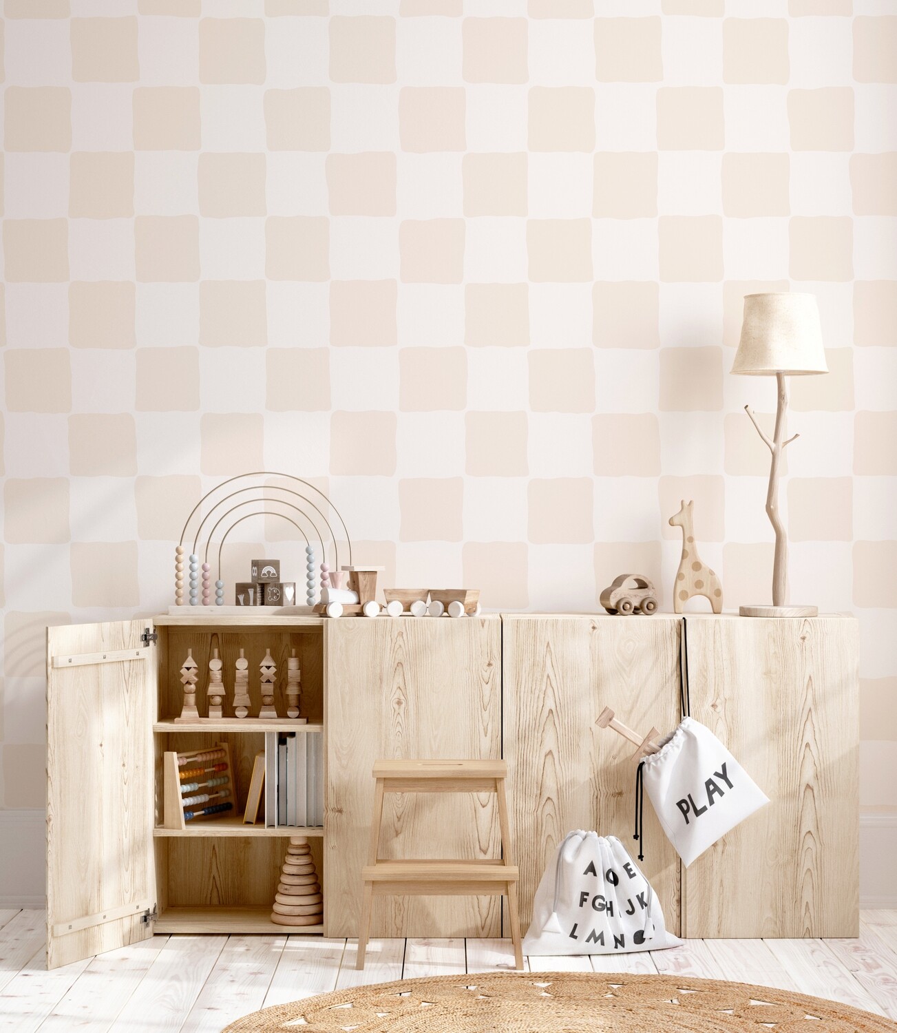 Checks Removable Wallpaper (colour options)