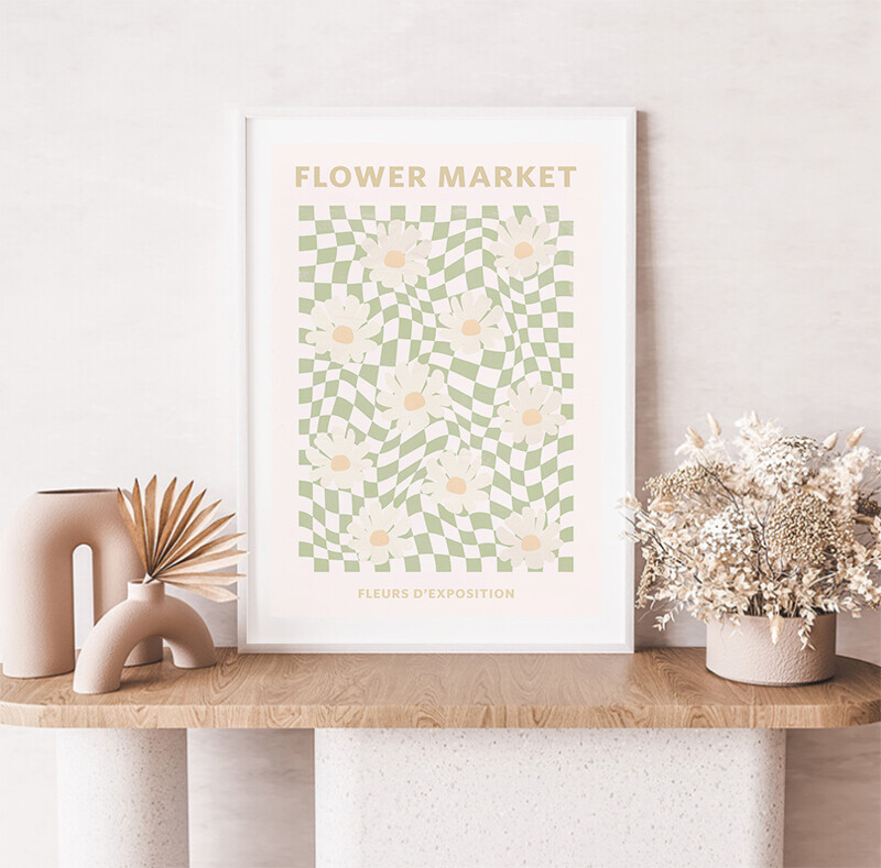 Flower Market - Daisies (Pink or Sage)