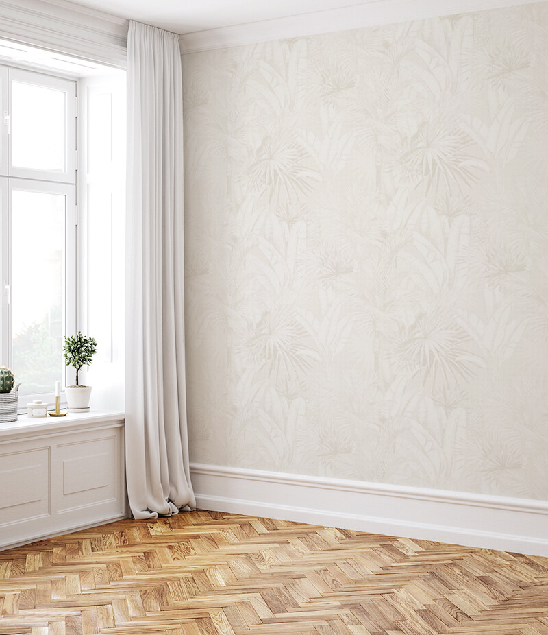 Luxe Palms Natural II Removable Wallpaper