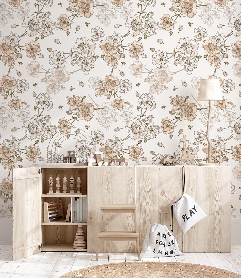 Boho Blooms Removable Wallpaper