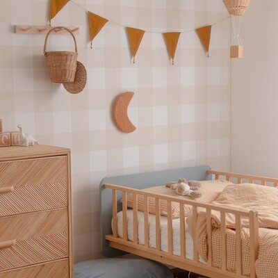Traditional Gingham Checks Removable Wallpaper (Colour options)