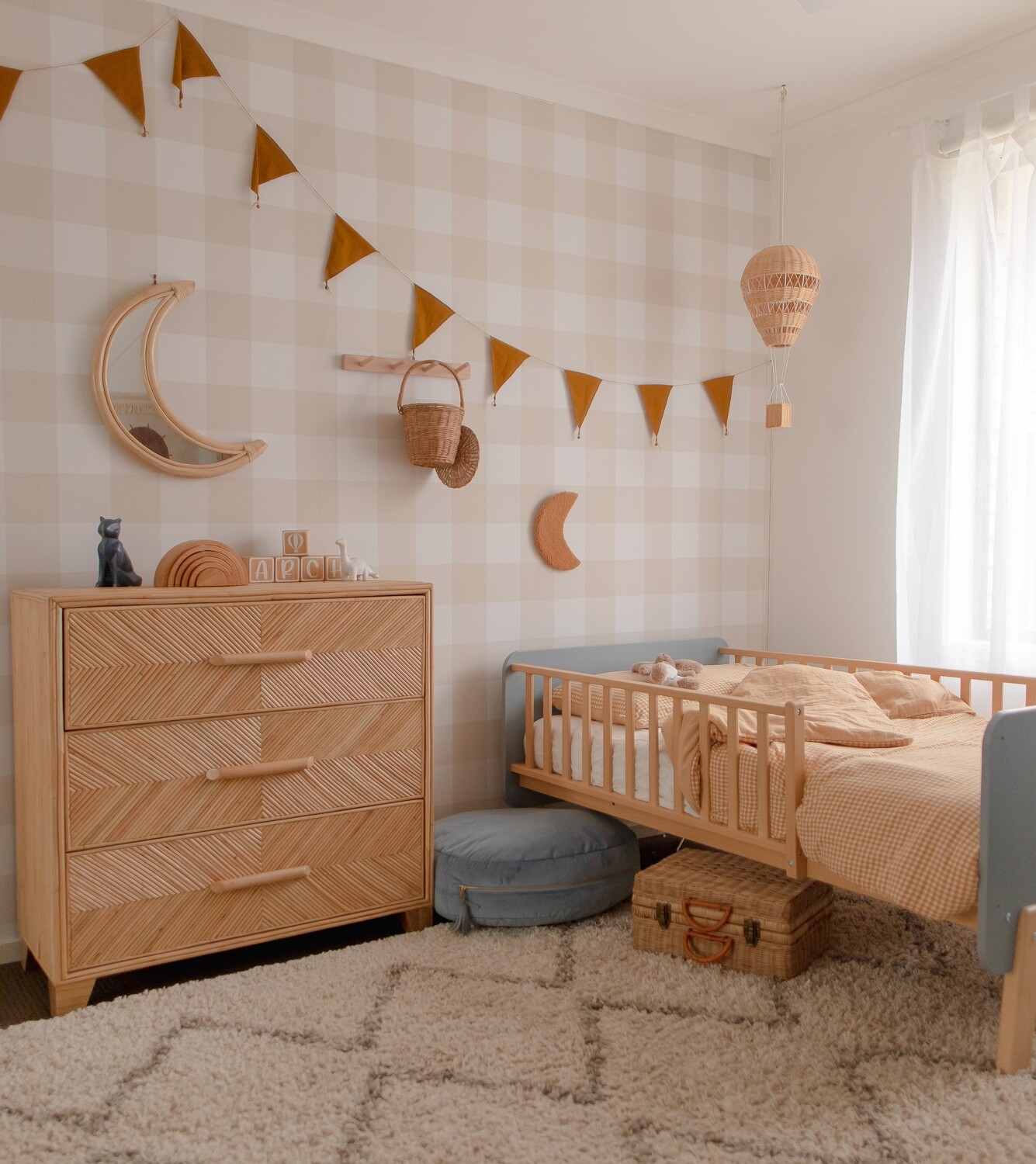 Traditional Gingham Checks Removable Wallpaper (Colour options)