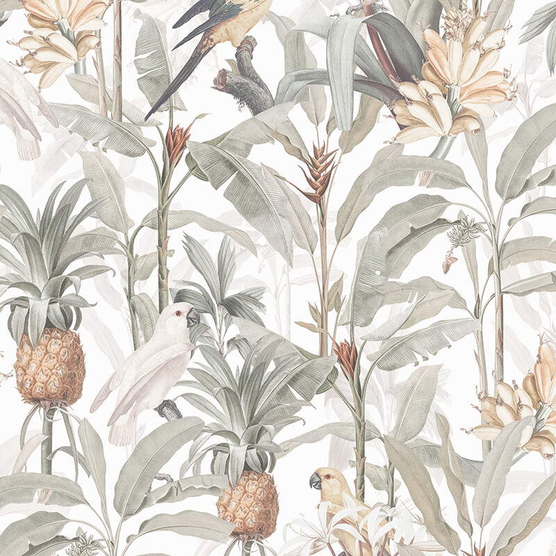 Tropical Jungle (half tone) Removable Wallpaper