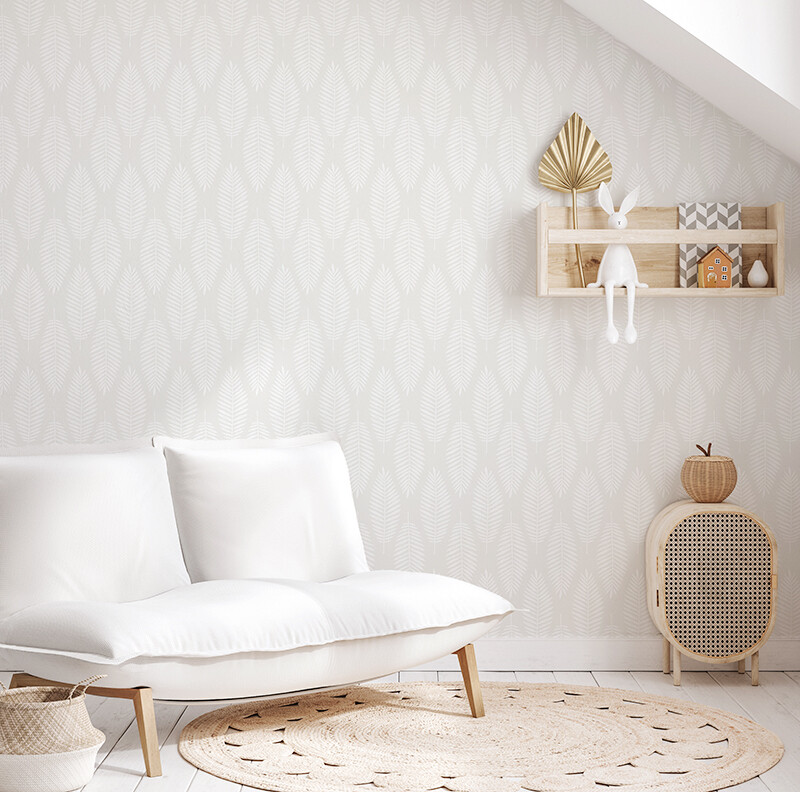 Neutral Fronds Removable Wallpaper
