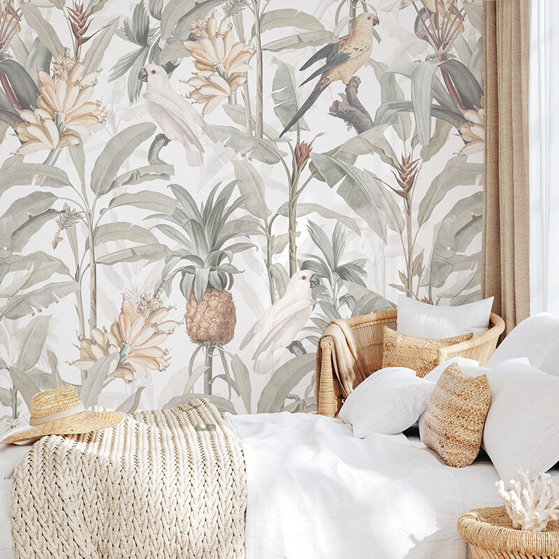 Tropical Jungle (half tone) Removable Wallpaper