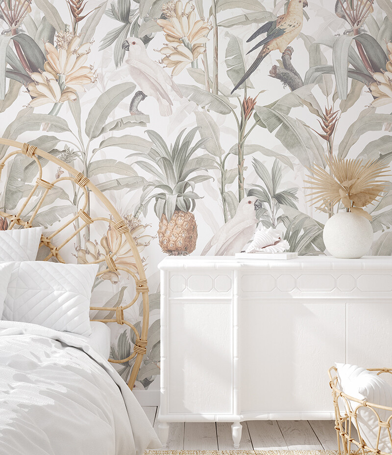 Tropical Jungle (half tone) Removable Wallpaper