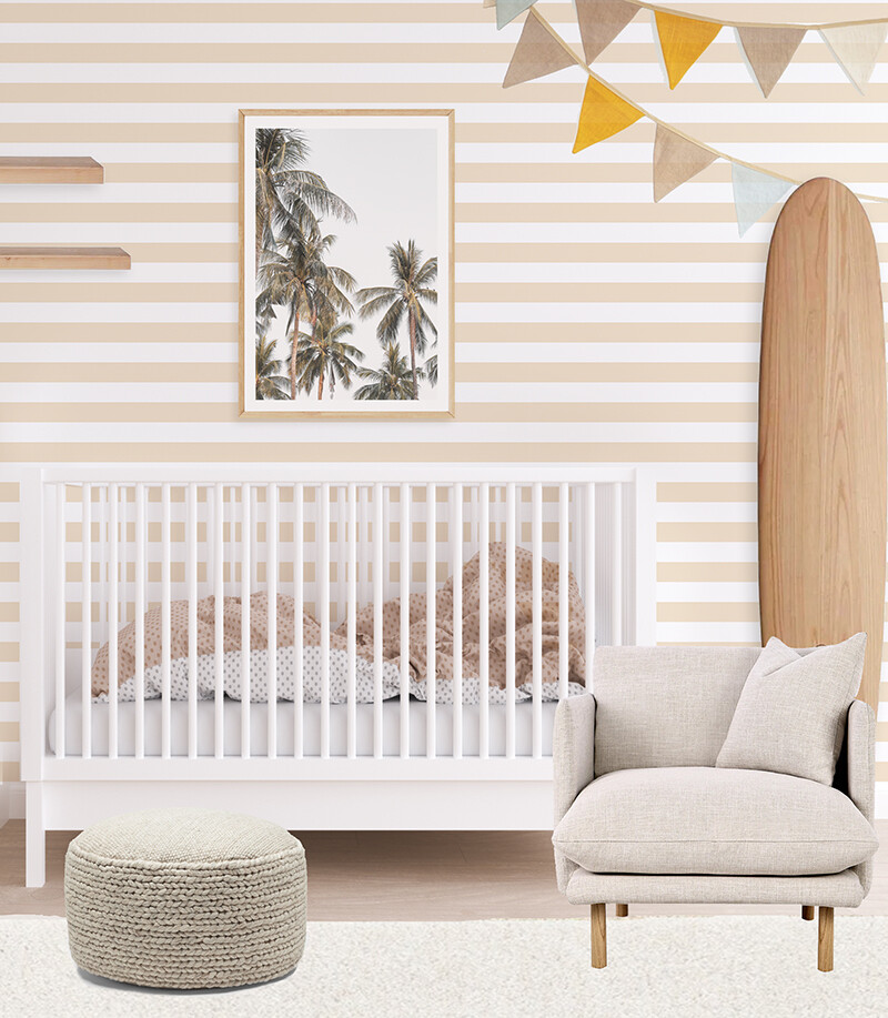 Summer Stripes Removable Wallpaper (colour options and vertical or horizontal)