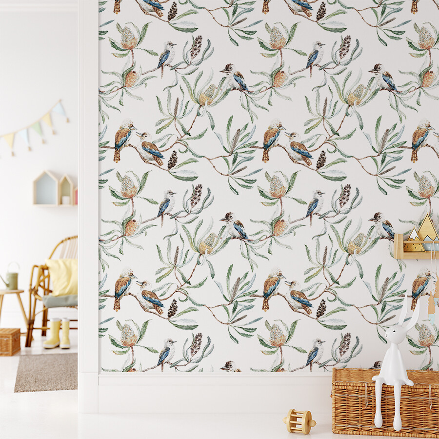Australian Kookaburras Removable Wallpaper