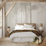 Misty Forest Mural Removable Wallpaper