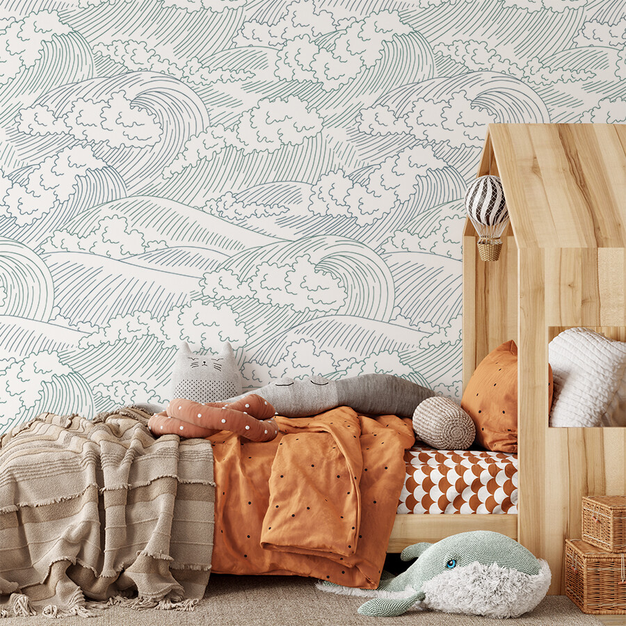 Ocean Waves Removable Wallpaper