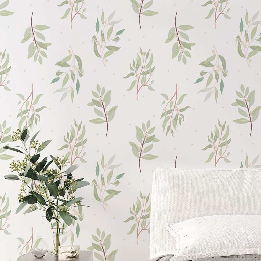 Bushland Leaves Removable Wallpaper