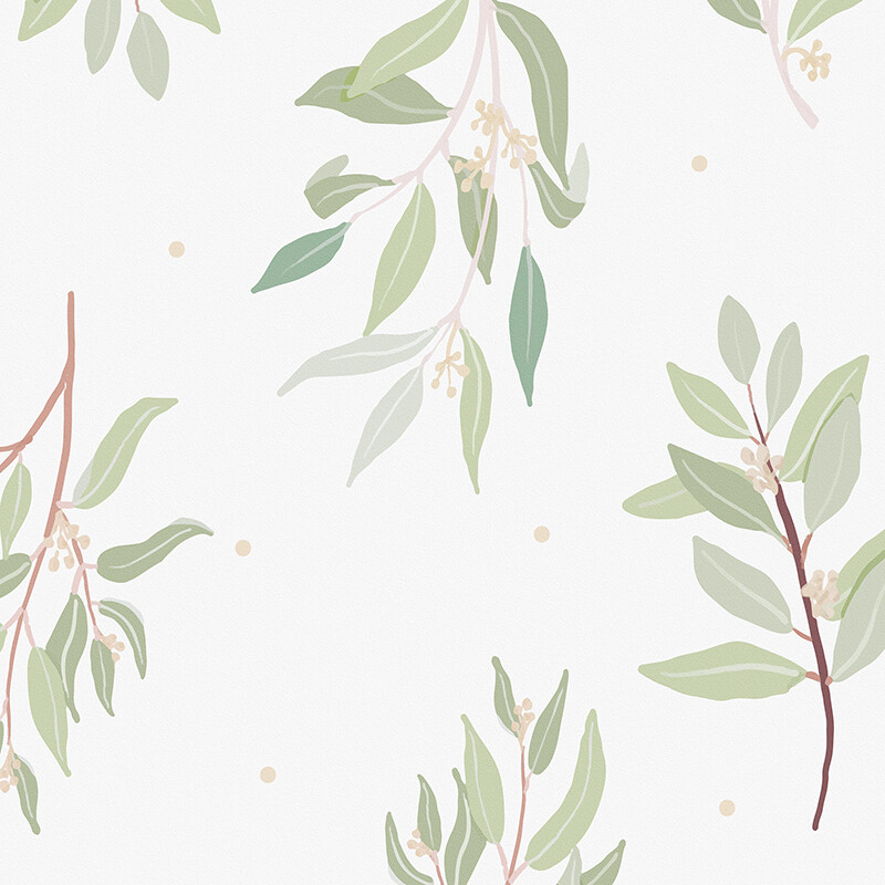 Bushland Leaves Removable Wallpaper