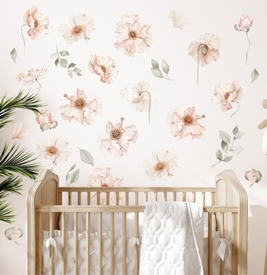 Nude Poppies Decal Set
