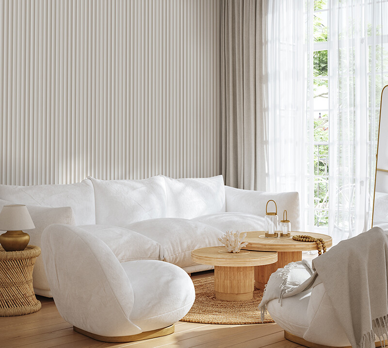 Le Virage Removable Wallpaper (curved look - colour options)