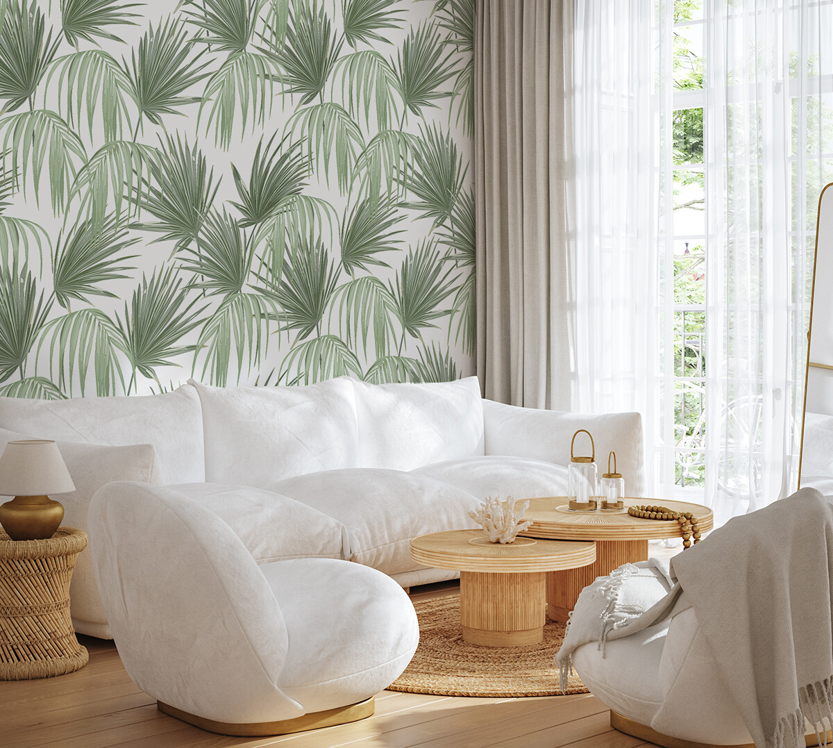 Tropical Fronds Removable Wallpaper