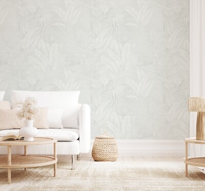 Luxe Palms - Pale Sage II Removable Wallpaper
