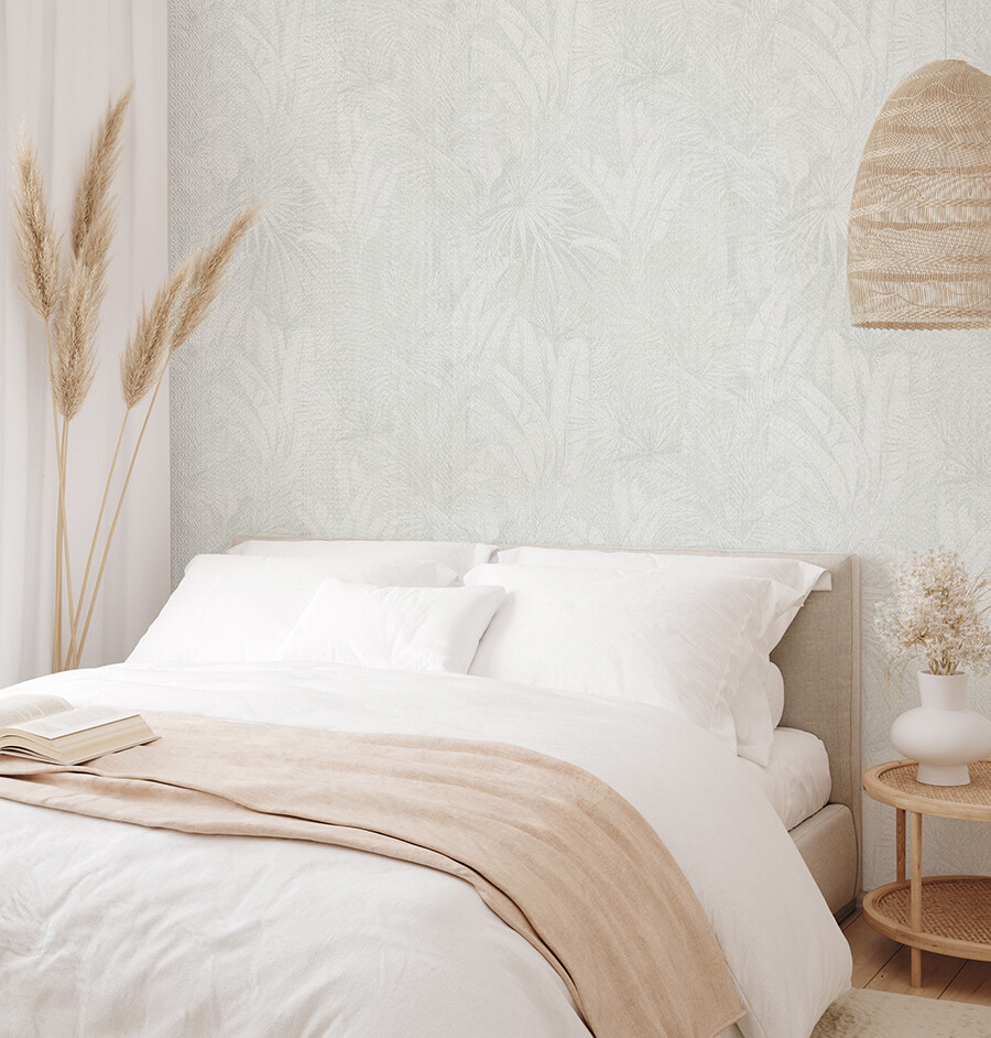 Luxe Palms - Pale Sage II Removable Wallpaper