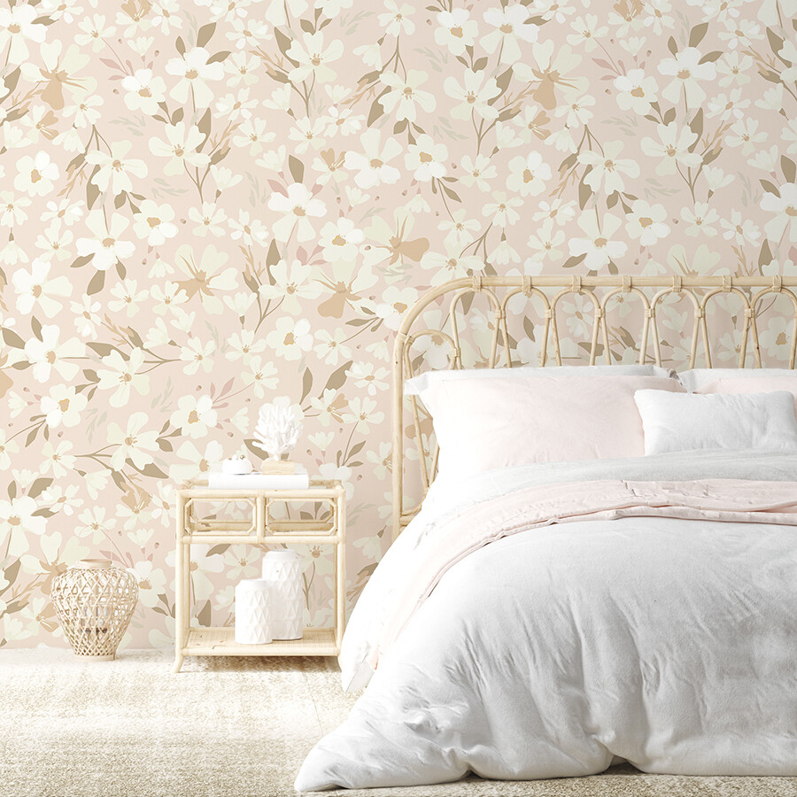 Blooming Blush Removable Wallpaper