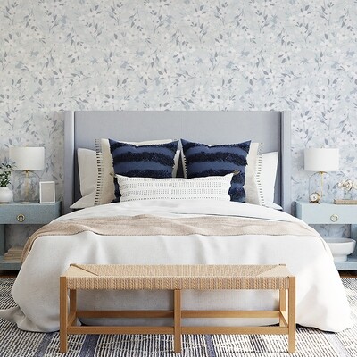 Blooming Blues Removable Wallpaper