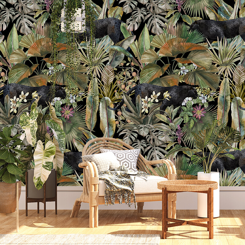 Dark Jungle  Removable Wallpaper