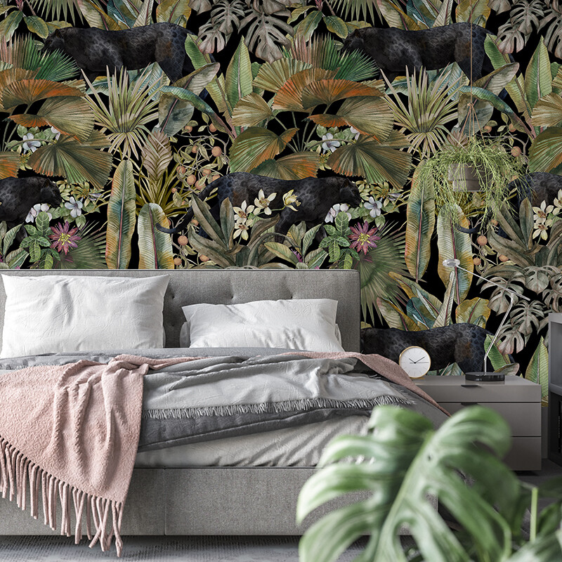 Dark Jungle  Removable Wallpaper