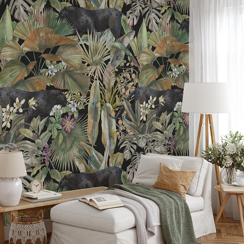 Dark Jungle  Removable Wallpaper