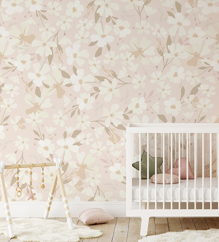 Blooming Blush Removable Wallpaper