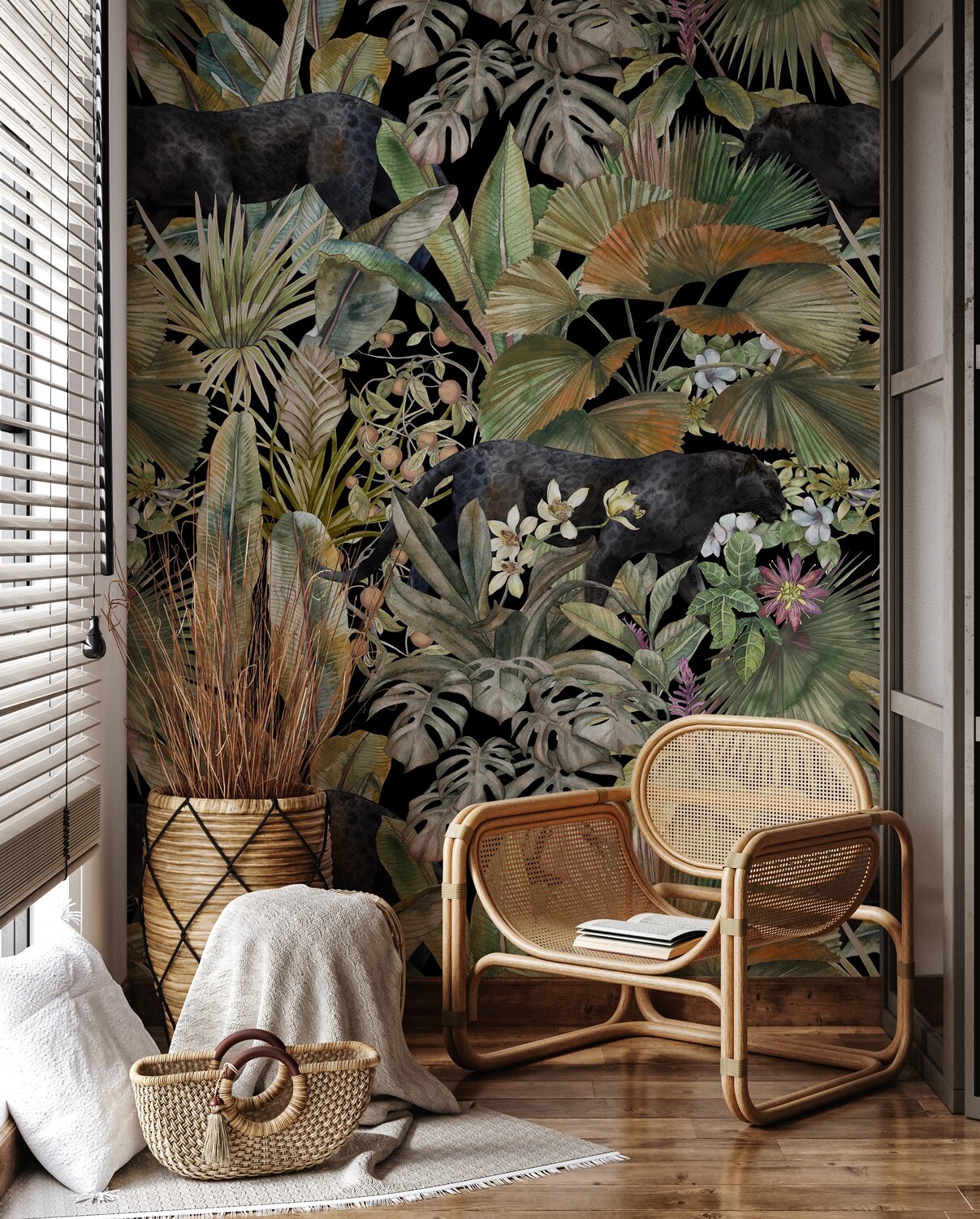 Dark Jungle  Removable Wallpaper