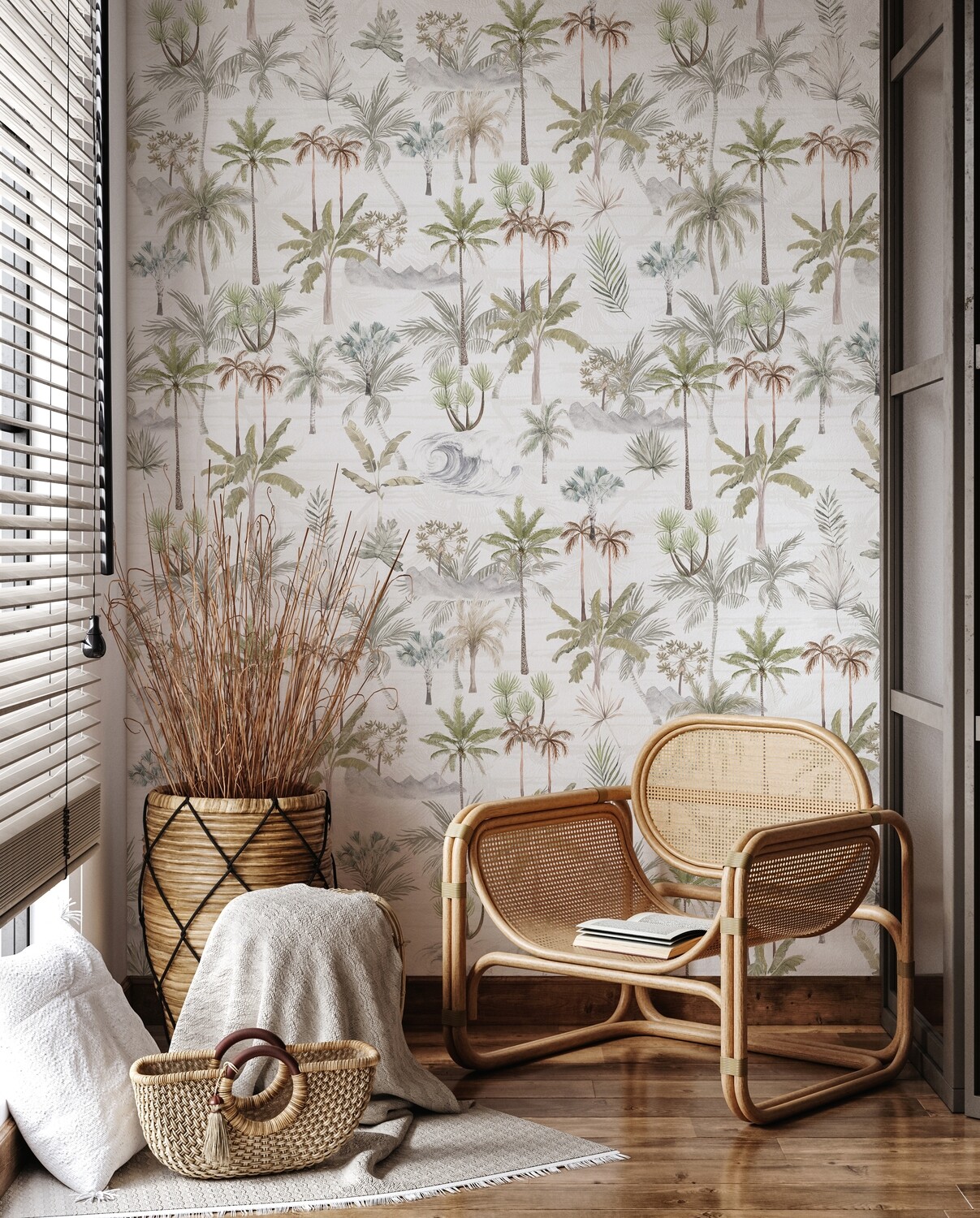 Aloha Palms Removable Wallpaper