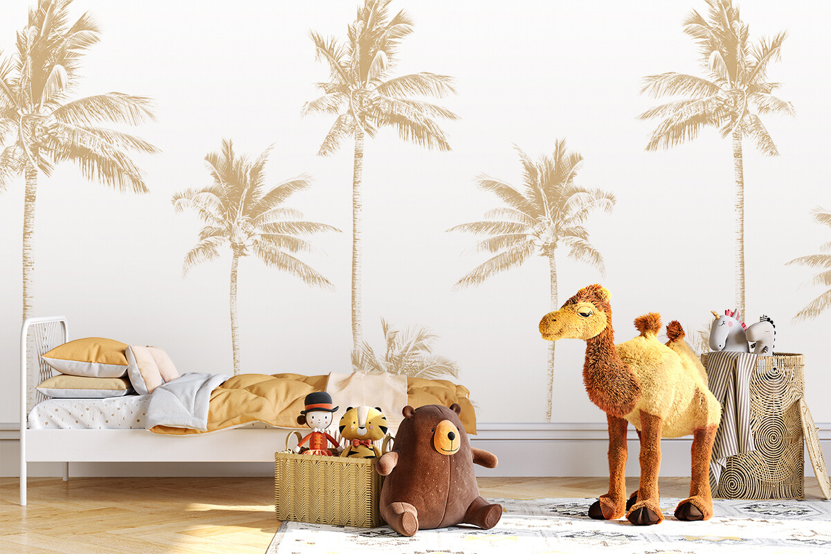 Faded Palms (Bali tone) Removable Wallpaper