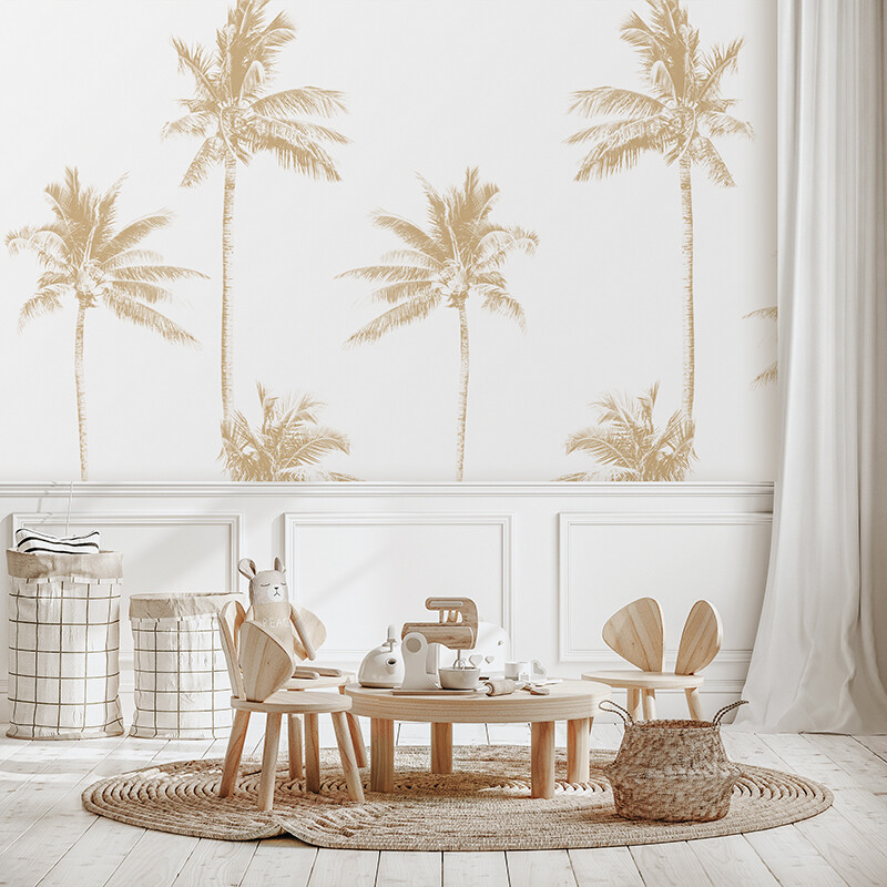 Faded Palms (Bali tone) Removable Wallpaper